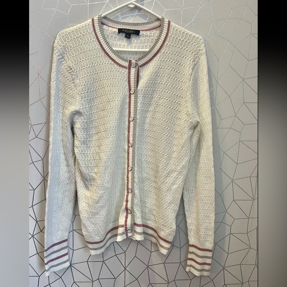 Brooks Brothers Supima Cotton Cardigan metallic trim CLOSET CLEAROUT 1/2 OFF